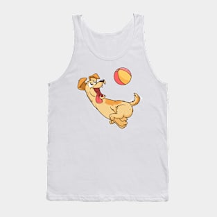 Funny Dog With Ball Tank Top